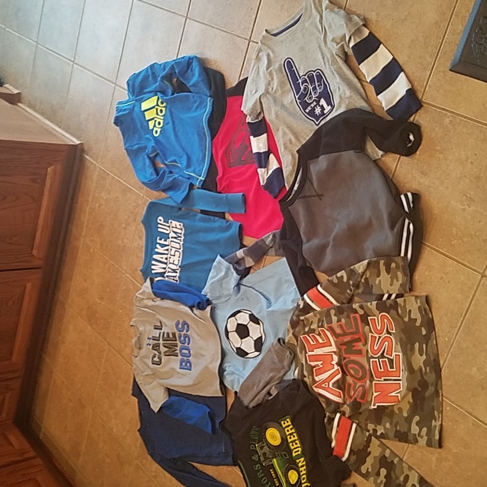 10 Boys size 6/7 long sleeved shirt bundle!